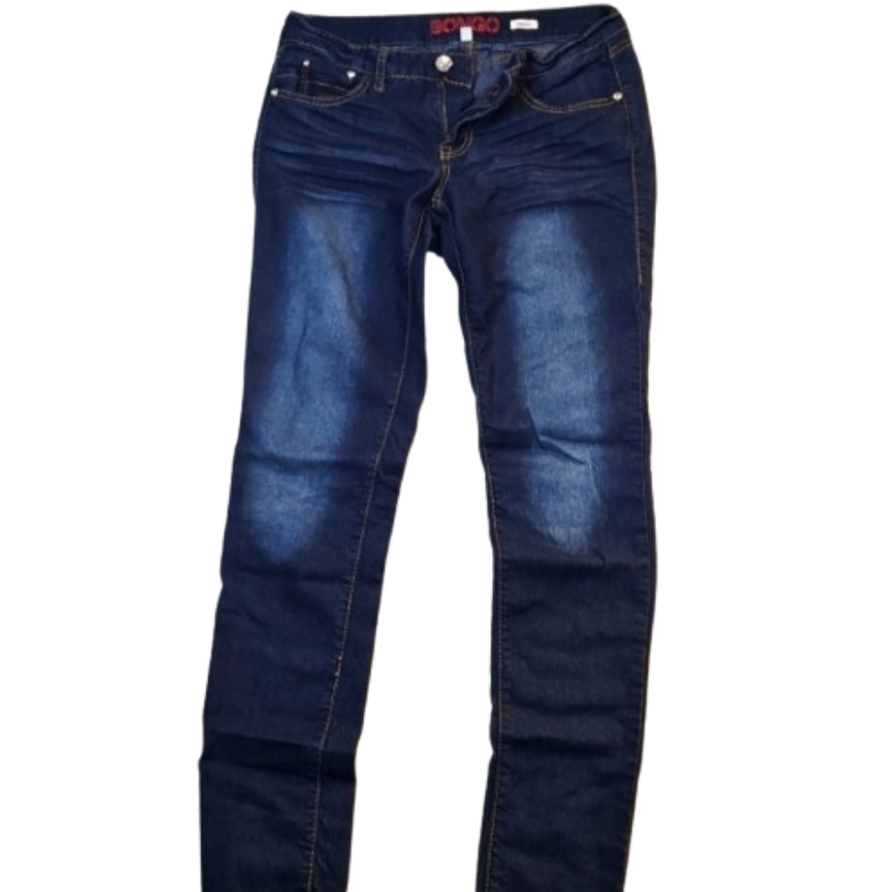BONGO DARK WASHED HIGH-WAISTED SKINNY JEANS Size 9
